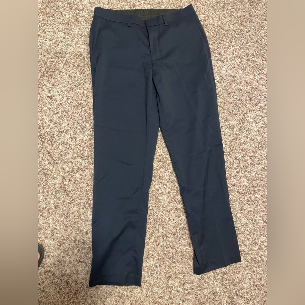Kenneth Cole Navy Blue Trousers